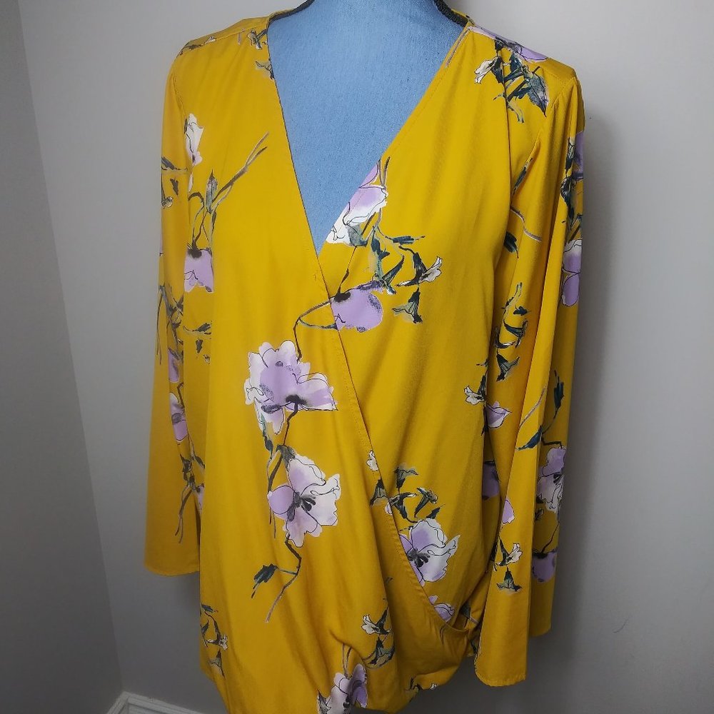 Long sleeve mustard blouse